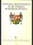 Civitates montanarum in re publica bohemoslovenica ii.  - náhled