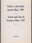 České a slovenské hrané filmy 1989 / Czech and Slovak Feature Films 1989 - náhled