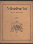 Ordinariátní list Pražské arcidiecése na rok 1894: svázaný ročník č. 1-35 - náhled