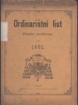 Ordinariátní list Pražské arcidiecése na rok 1891: svázaný ročník č. 1-37 - náhled