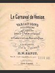 Le carneval de venise - pour le piano  und violino opus 18 - náhled
