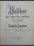 Dalibor - clavier - auszug - náhled