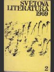 Sborník světová literatura č. 2  -ročník čtrnáctý / 1969 - náhled