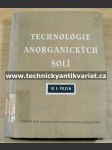 Technologie anorganických solí - M.E. Pozin (1954) - náhled
