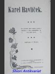 KAREL HAVLÍČEK - Ku poznání jeho zásad, práce a významu v roku padesátého výročí jeho smrti - ŽILKA František - náhled