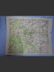 Turistická mapa označených cest kladno, slaný, křivoklát, dušníky - 1924 - náhled