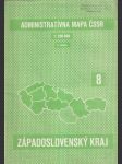 Administratívna mapa ČSSR Západoslovenský kraj (veľký formát) - náhled
