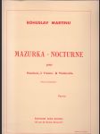 Mazurka - Nocturne - pour Hautbois, 2 Violons & Violoncelle - náhled