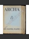 Archa: Revue pro literaturu..., r. XXV. (1937) - náhled