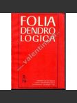 Folia Dendrologica, 5/79 (ročenka, pěstování stromů, stromy, dřevin, lesnictví, biologie, mj. Tis červený, Cedr, borovice a jedle) - náhled