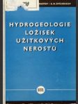 Hydrogeologie ložisek užitkových nerostů - náhled