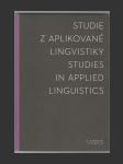 Studie z aplikované lingvistiky  1/2013 - náhled