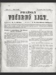 Pražský večerní list Knedlhans Liblinský 1849 - náhled