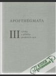Apofthegmata III. - náhled