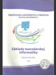 Základy manažérskej informatiky - náhled