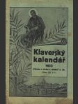 Klaverský kalendář na rok Páně 1933 - náhled